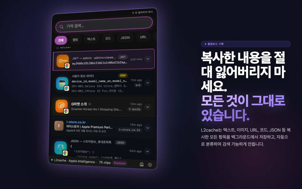 클립보드 History — L2Cache