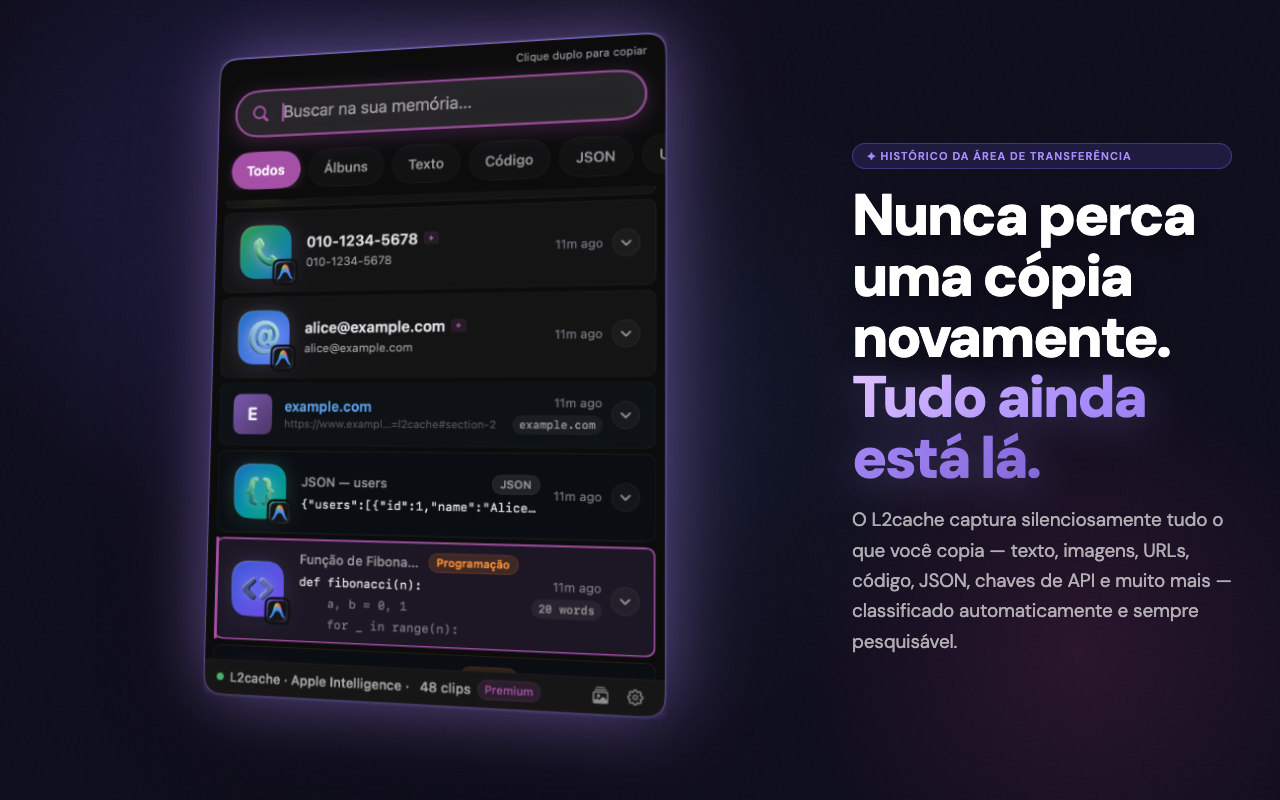 Área de Transferência History — L2Cache
