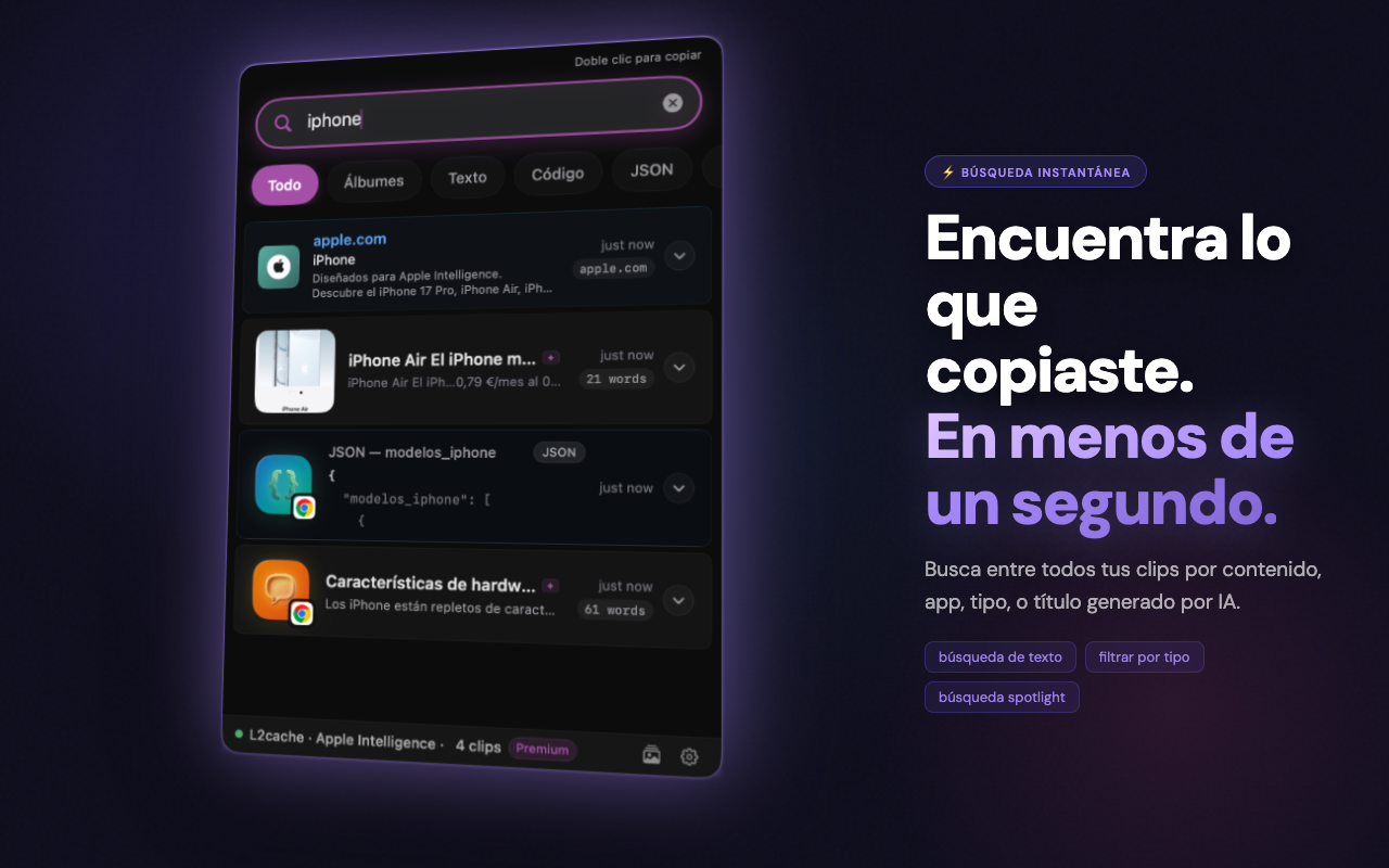 Instant Search — L2Cache